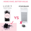 9D Promade Wispy Loose - 1000 Fans - One V Salon