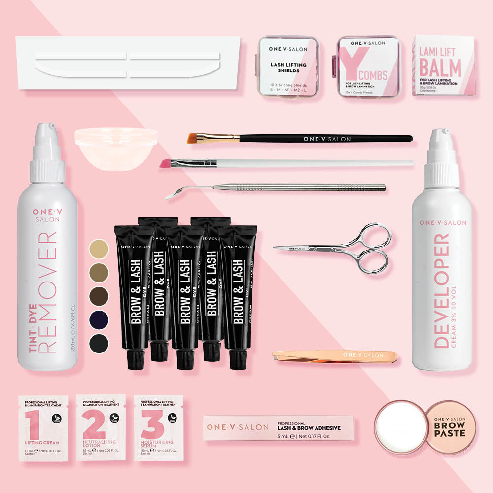 Student Brow Kit - Lamination and Brow Dye / lash lift and tint - One V Salon