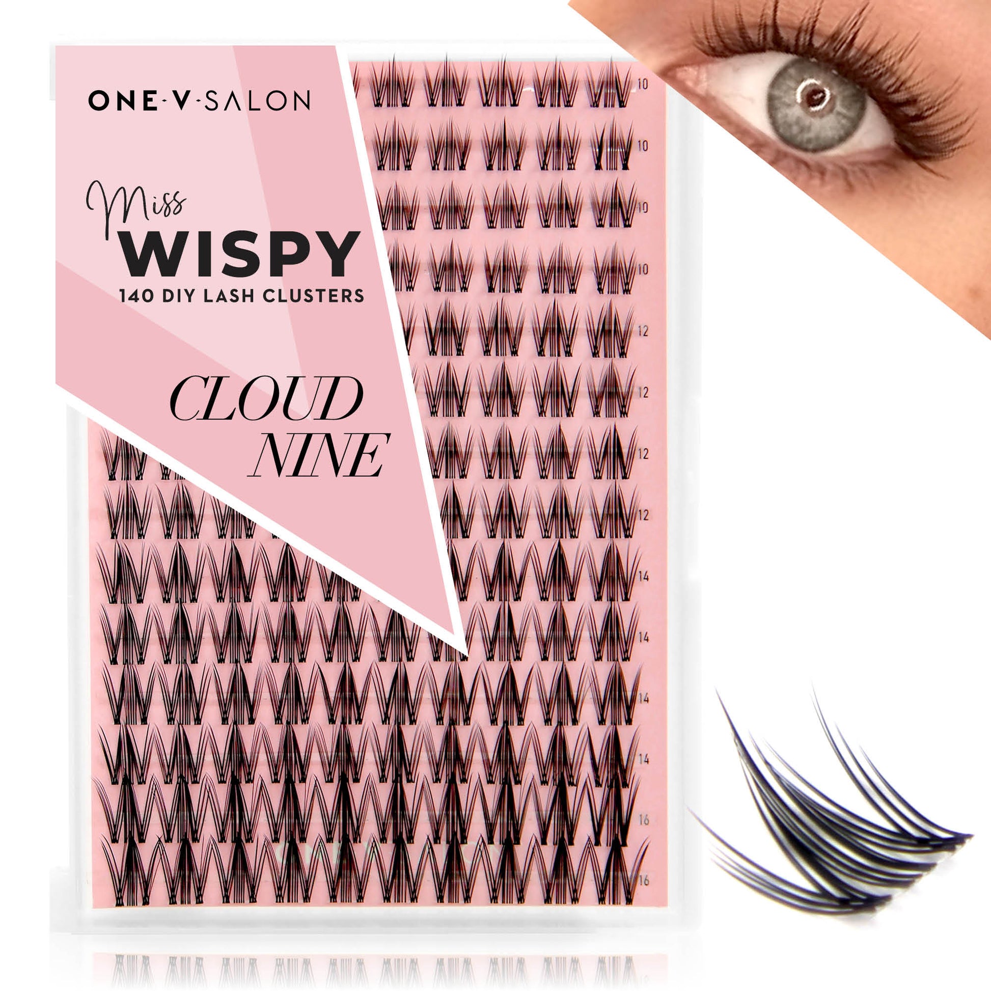 Miss Wispy Cluster Lashes - Cloud 9 - 140 DIY Cluster lashes - One V Salon