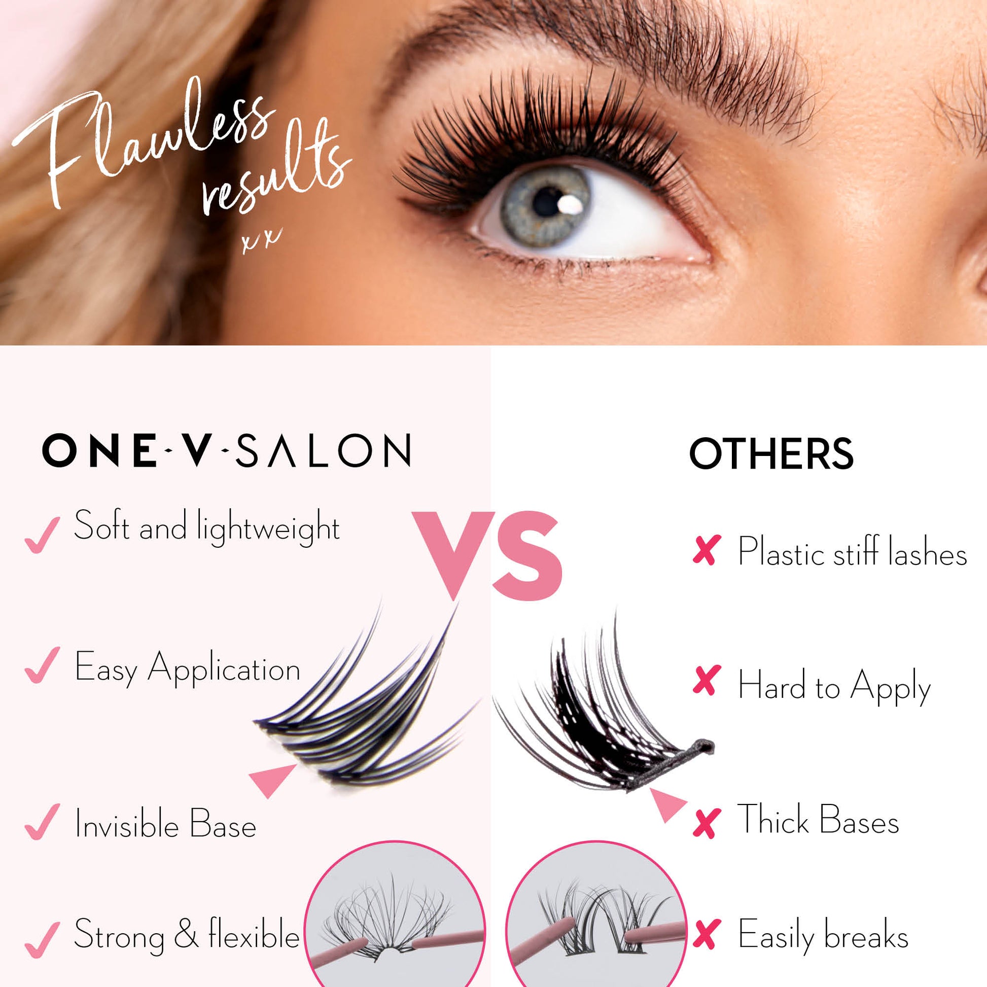 Miss Wispy Cluster Lashes - Cloud 9 - 140 DIY Cluster lashes - One V Salon