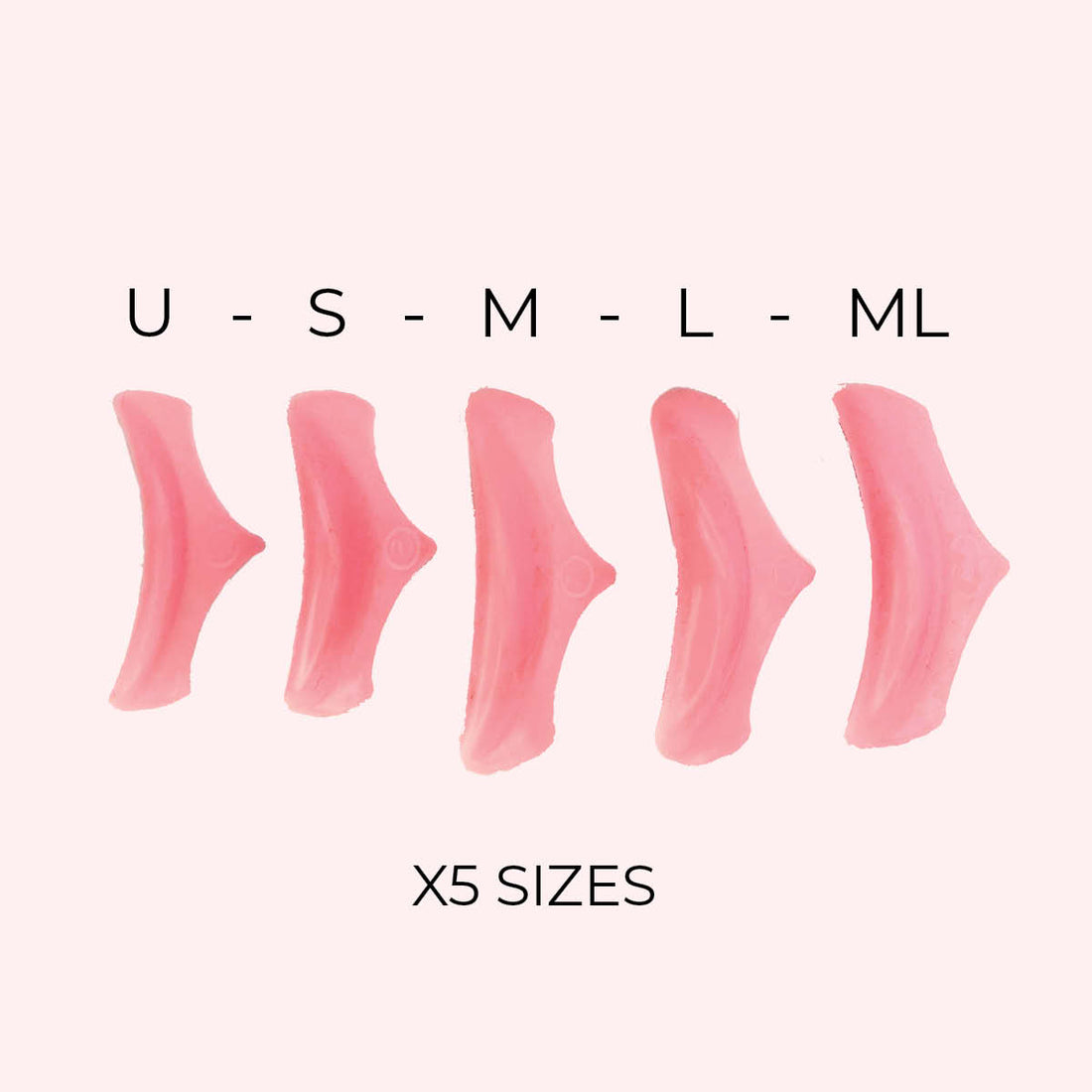 Flexi Silicone Rod - Lash Lifting Shields - 5 Sizes (10x Pack) - One V Salon