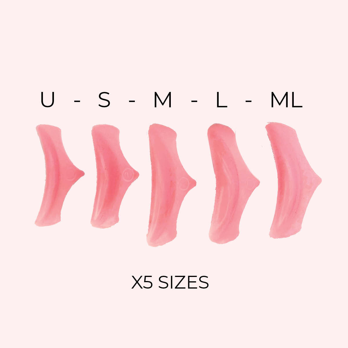Flexi Silicone Rod - Lash Lifting Shields - 5 Sizes (10x Pack) - One V Salon