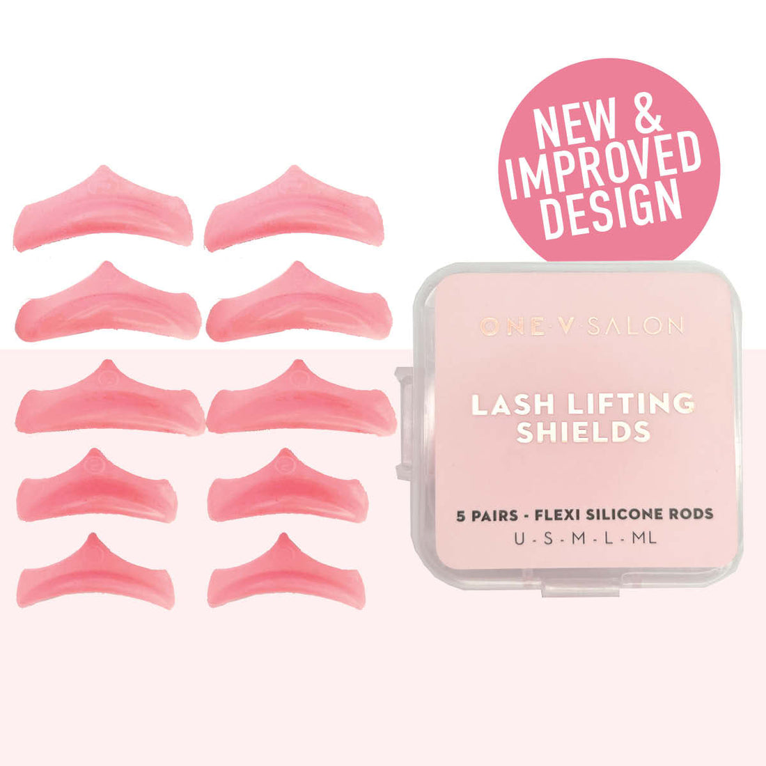 Flexi Silicone Rod - Lash Lifting Shields - 5 Sizes (10x Pack) - One V Salon