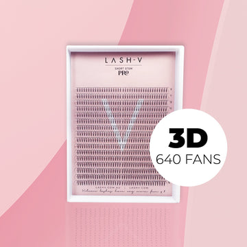 3D Premade Lash Fans - New Short Stem Pro - Eyelash Supplies - One V Salon