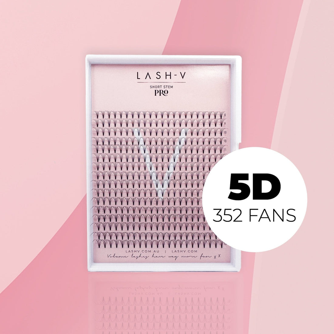 5D Premade Lash Fans - New Short Stem Pro - Eyelash Supplies - One V Salon