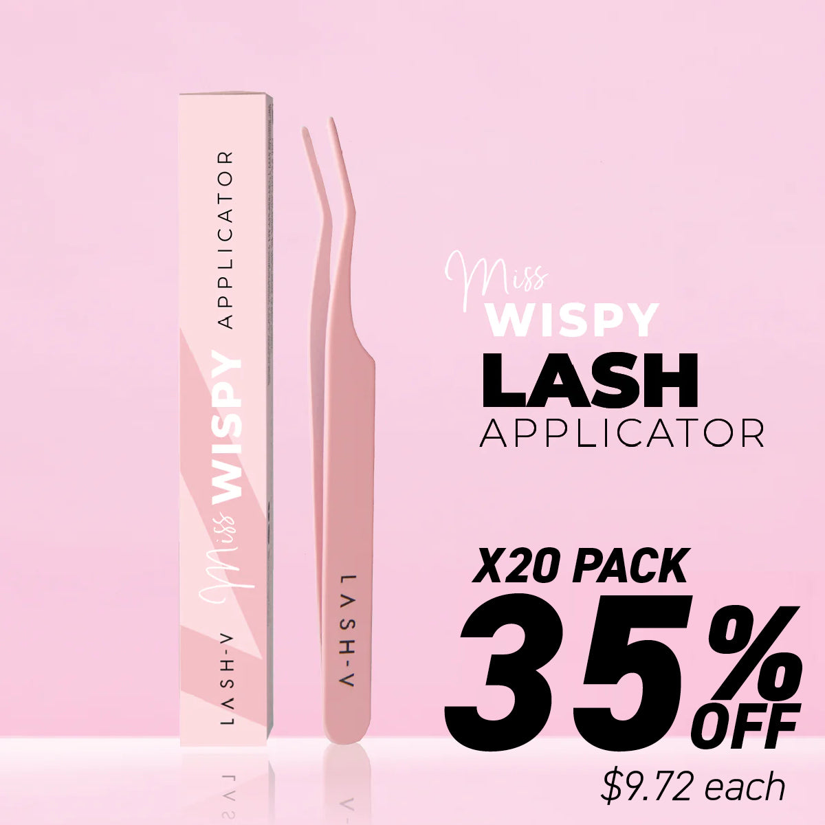 Miss Wispy Cluster Lashes - Applicator Tweezer-Bundle Packs - One V Salon