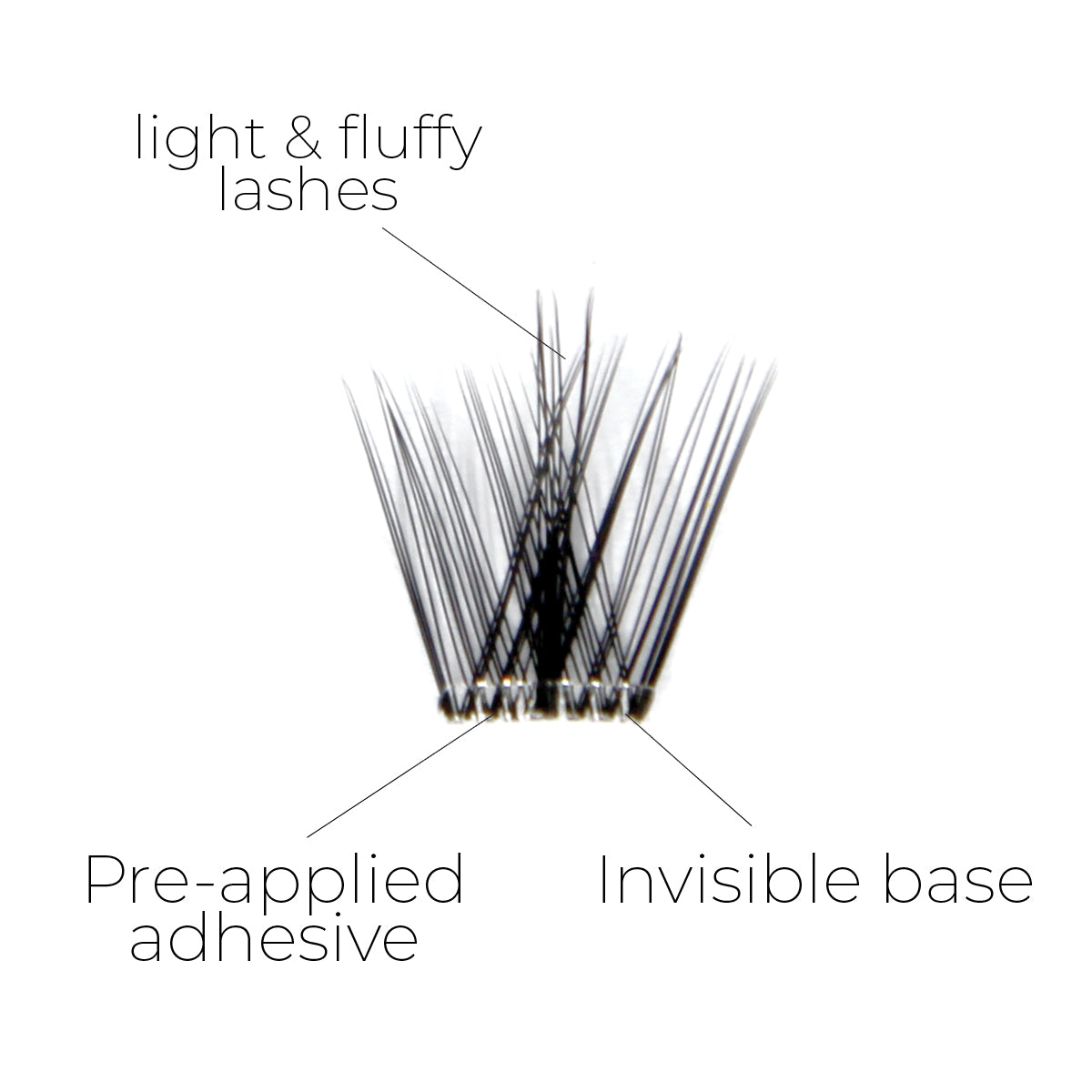 Miss Wispy Cluster Lashes - No Glue - 30 Clusters . - One V Salon