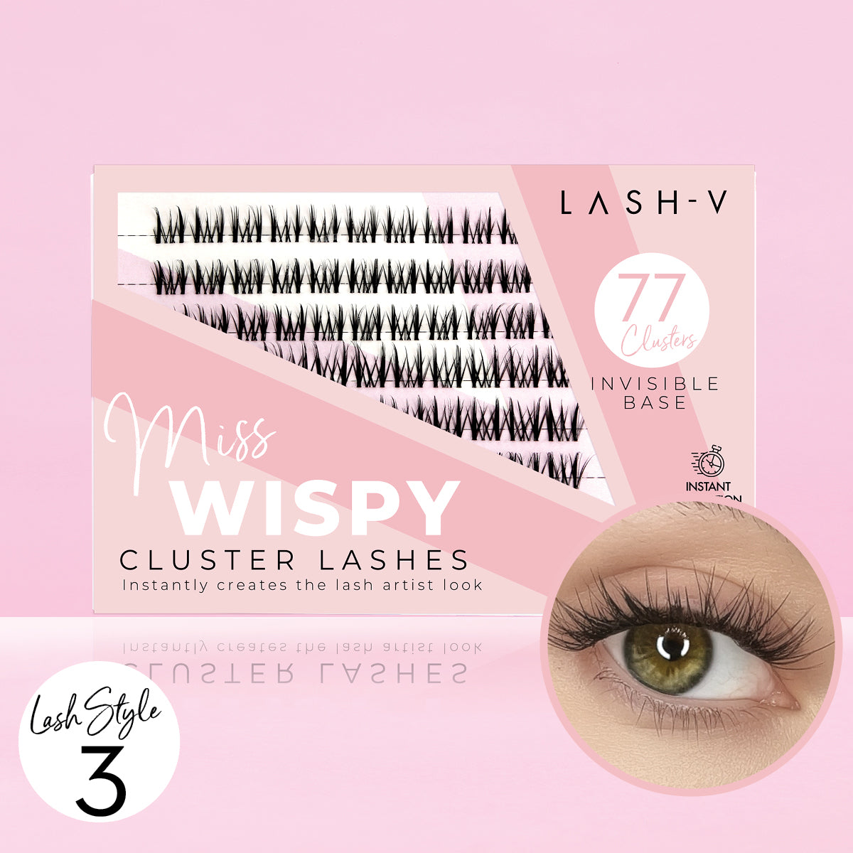 Miss Wispy Cluster Lashes - 77 Clusters . - One V Salon