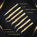 Luxe Gold Tweezers - 7x Pack Combo - One V Salon