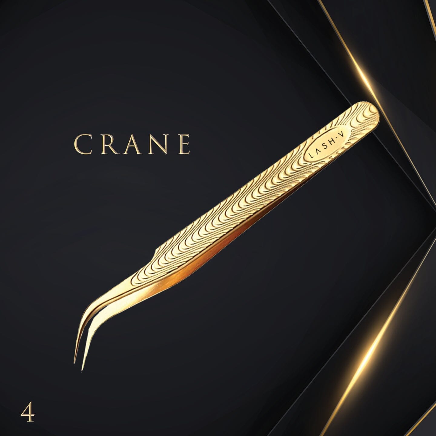 Luxe Gold Tweezers - Crane #4 - One V Salon