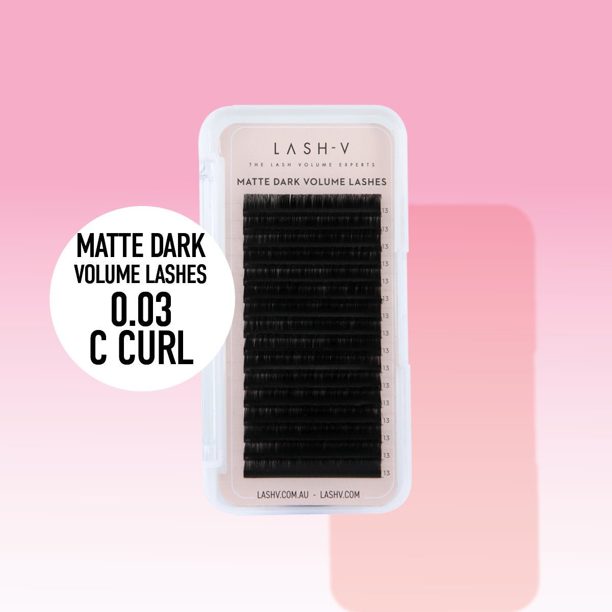 Matte Dark Volume Lashes - 0.03 - C Curl - One V Salon