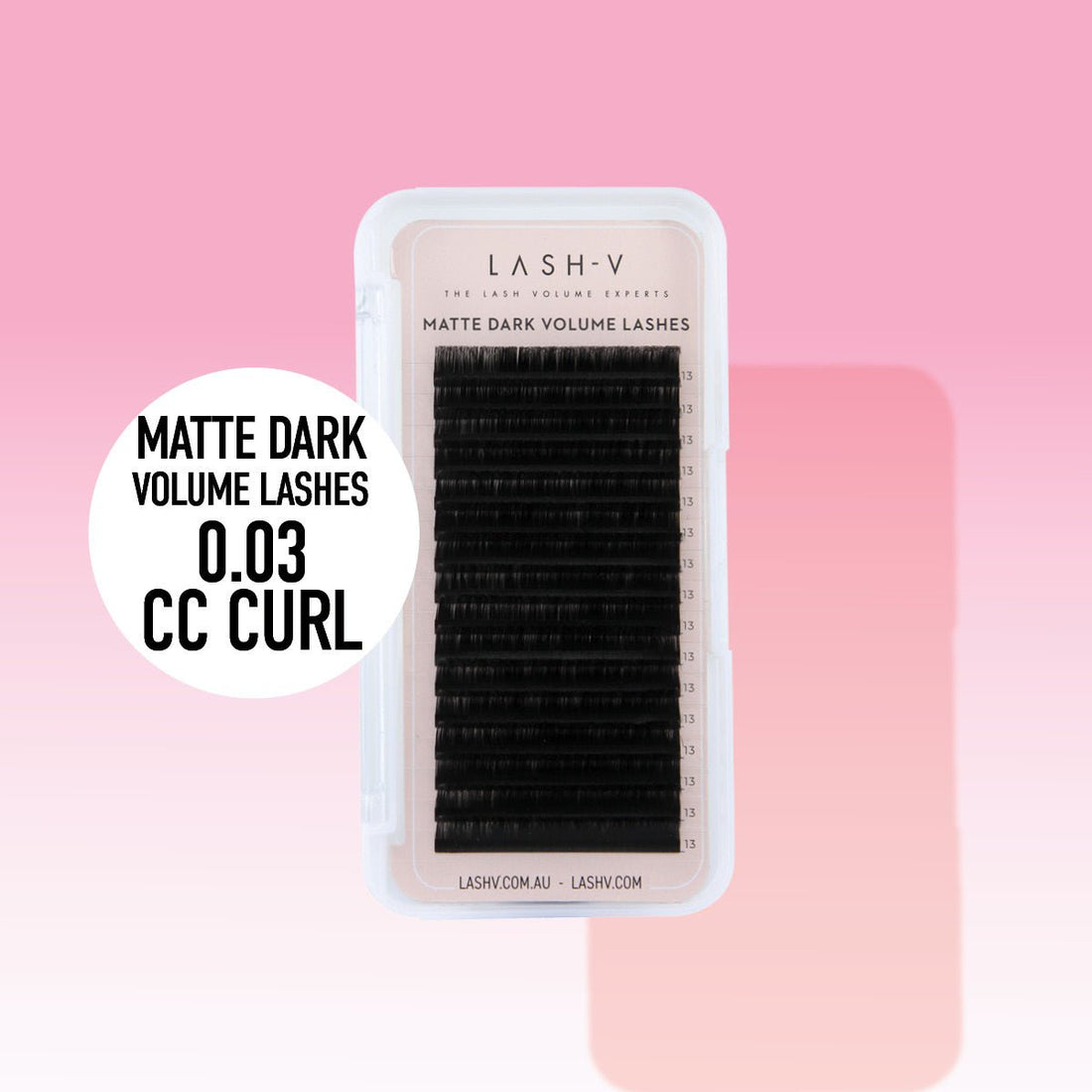 Matte Dark Volume Lashes - 0.03 - CC Curl - One V Salon