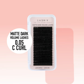 Matte Dark Volume Lashes - 0.05 - C Curl - One V Salon