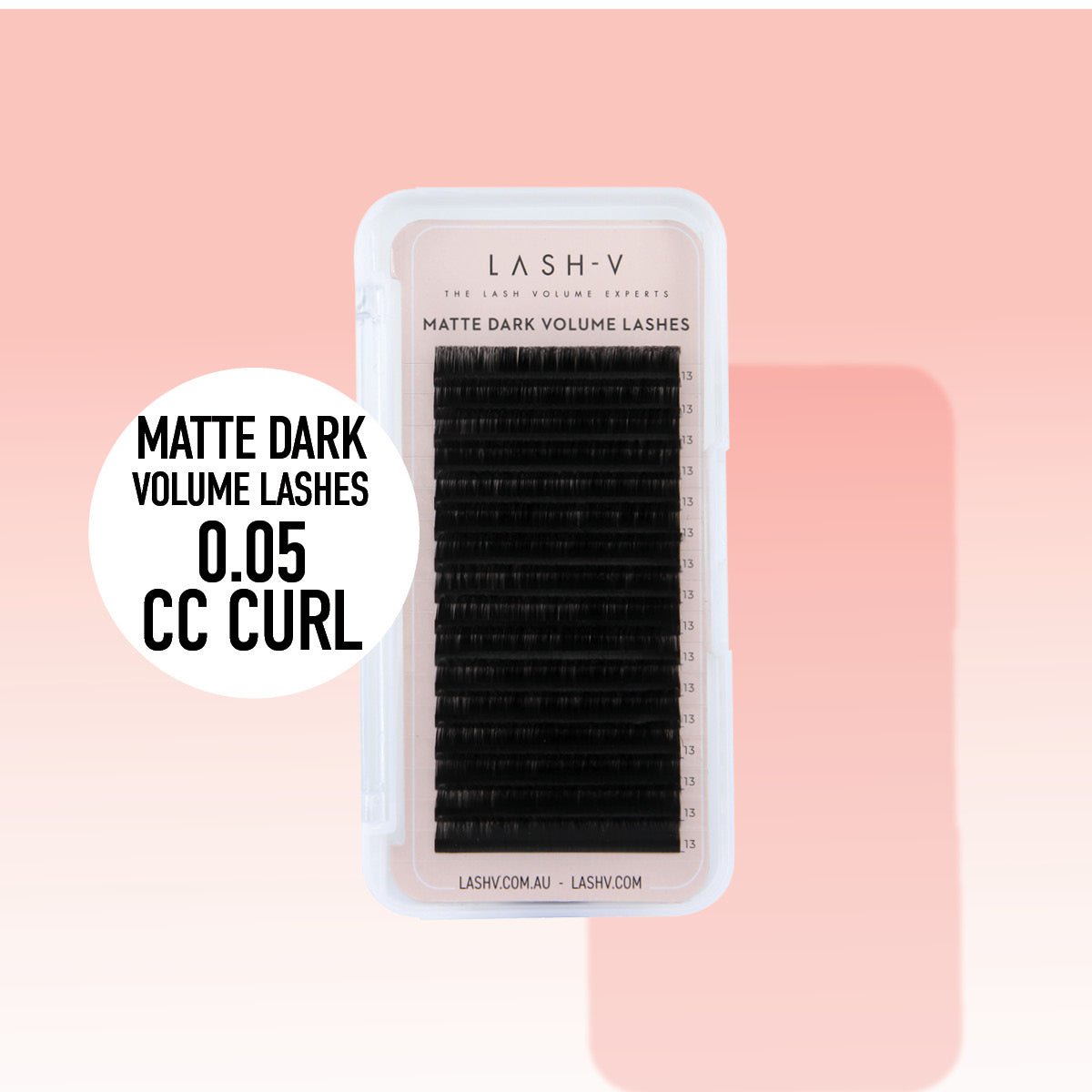 Matte Dark Volume Lashes - 0.05 - CC Curl - One V Salon