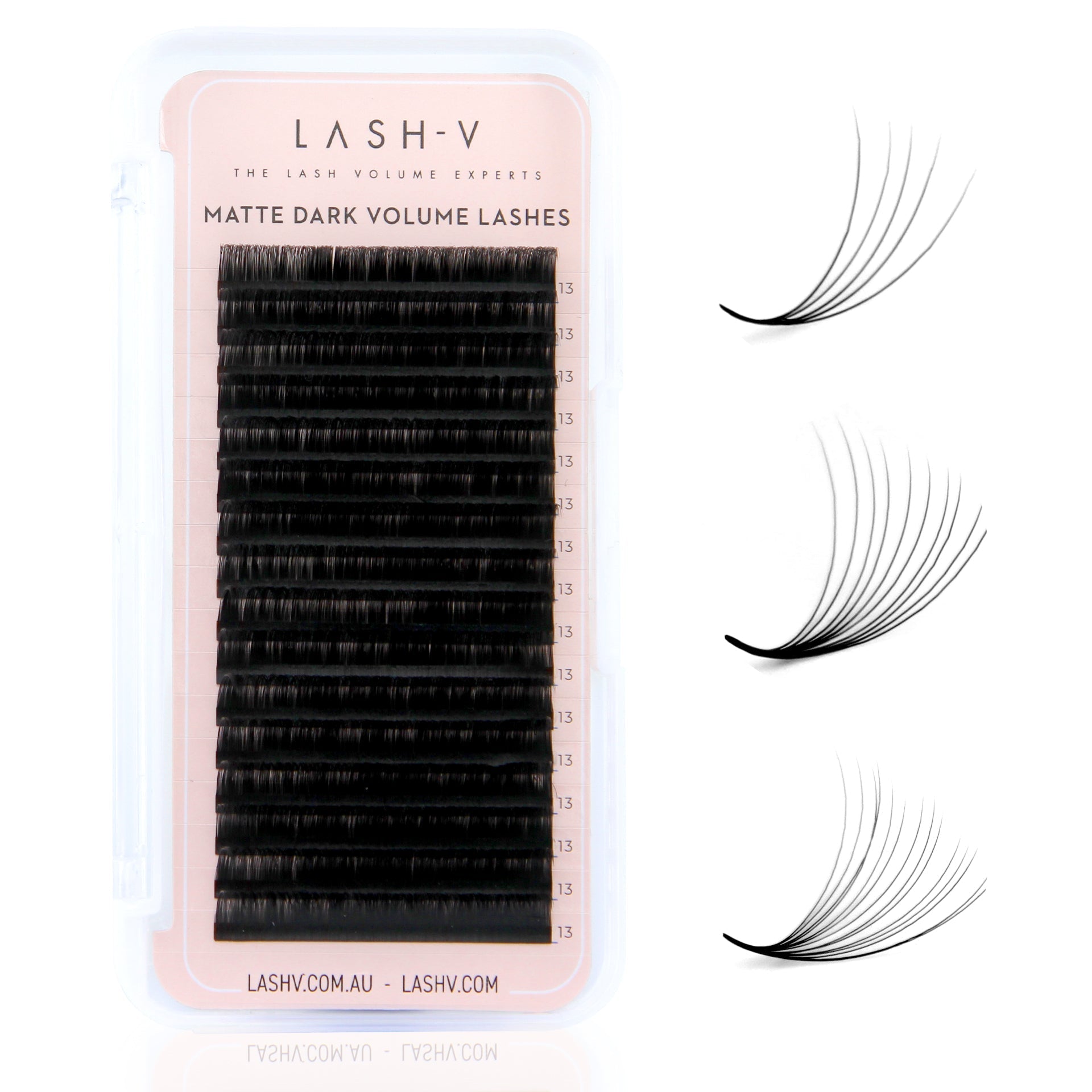 Matte Dark Volume Lashes - 0.07 - C Curl - One V Salon