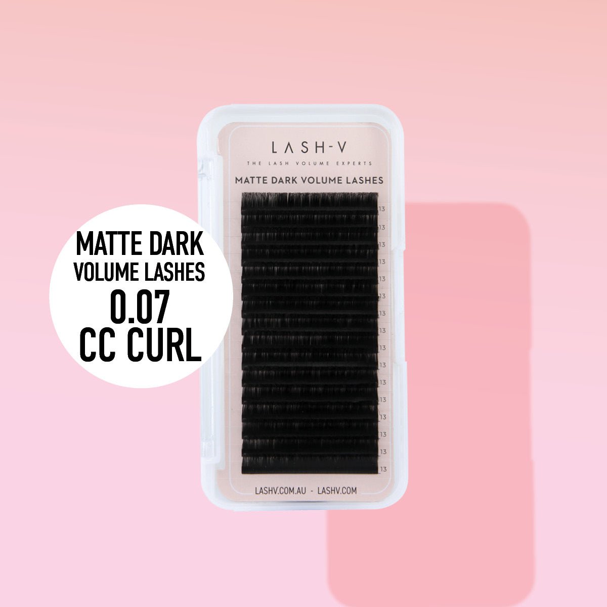 Matte Dark Volume Lashes - 0.07 - CC Curl - One V Salon