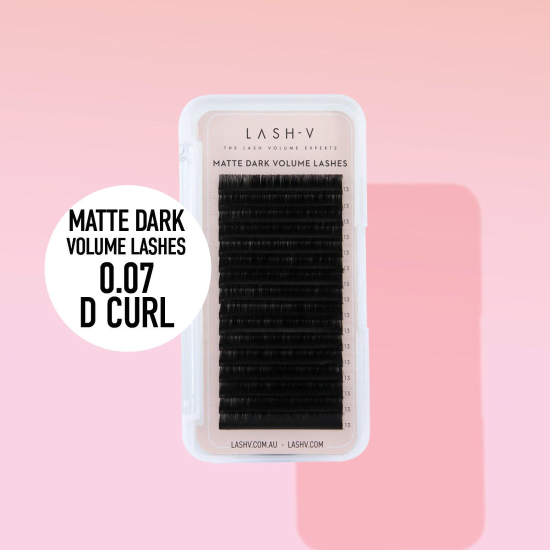 Matte Dark Volume Lashes - 0.07 - D Curl - One V Salon