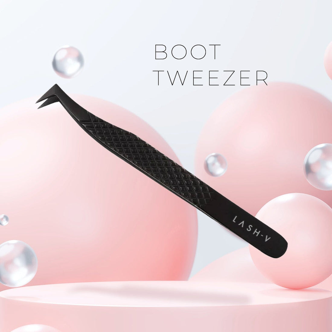 Titanium Eyelash Tweezers - Boot #5 - One V Salon