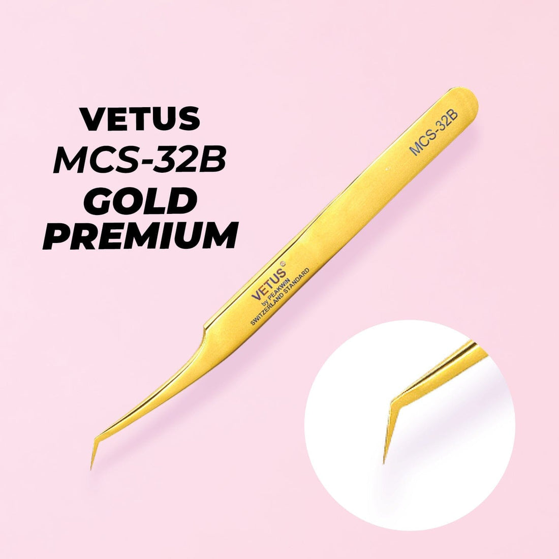Tweezer Vetus Gold Premium - MCS-32B - One V Salon